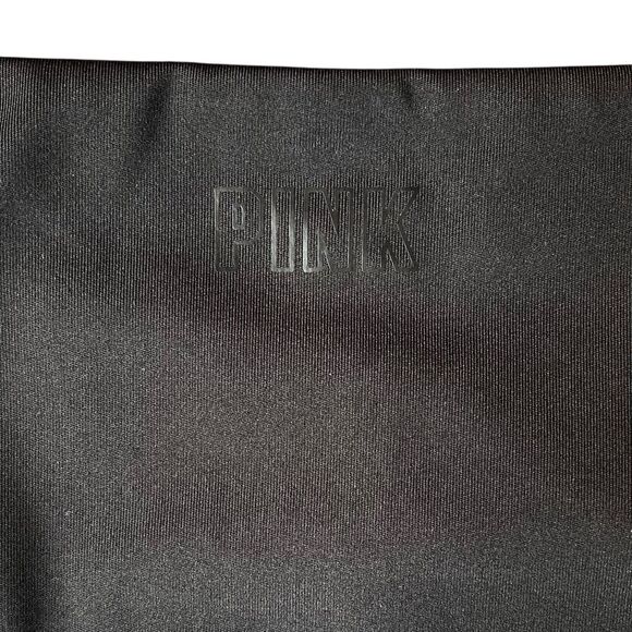 PINK Active Bike Shorts Black Rainbow Ombre Side Panels with Drop-In Pockets XL - Picture 5 of 6